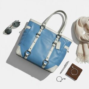 Vintage Coach Gallery East West Leather Tote Bag